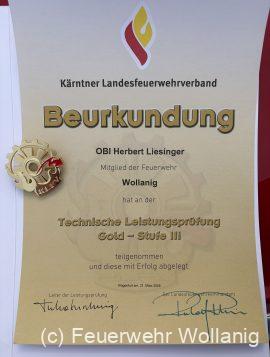Technische Leistungsprüfung in Gold - 21.3.2026