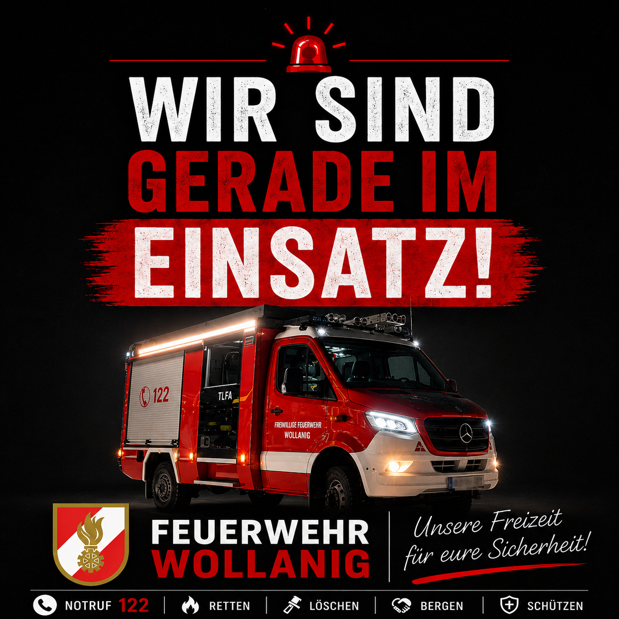 Vermeintlicher Brandeinsatz in Wollanig